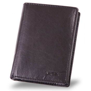Čierna kožená pánska peňaženka na výšku (PPN246)