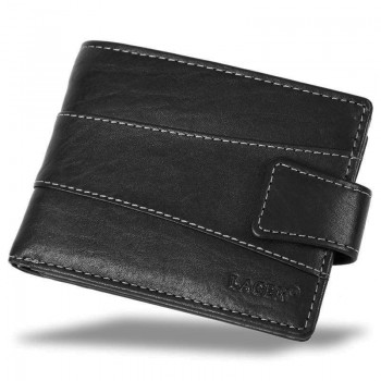 Čierna pánska kožená peňaženka na šírku (PPN262)