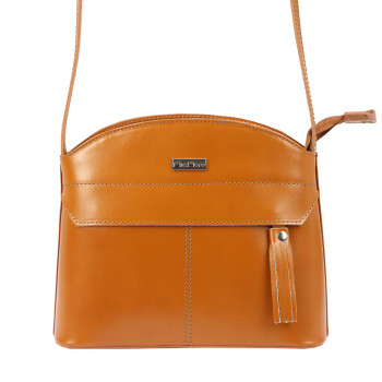 Kožená kabelka MiaMore hnedá KZ41817