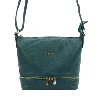 Kožená kabelka MiaMore petrolejová KZ43159