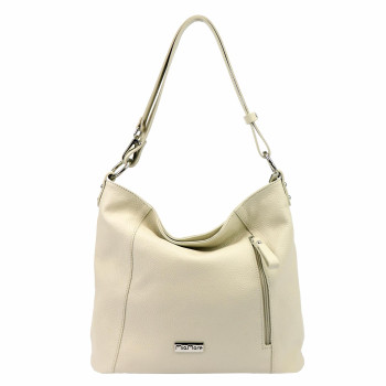 Kožená kabelka MiaMore béžová KZ46487