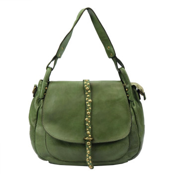 Kožená kabelka VS zelená KZ47107