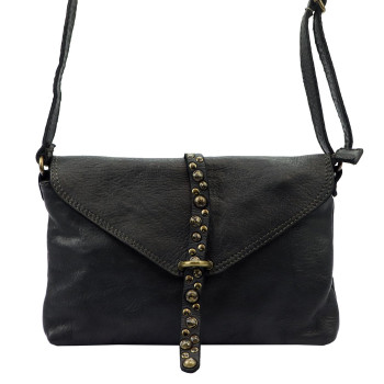 Kožená kabelka VS čierna KZ47423