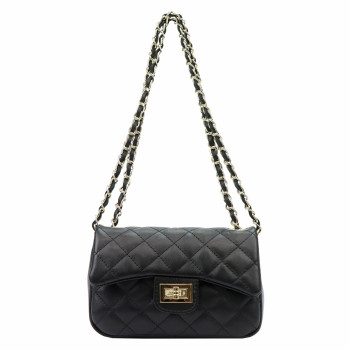 Kožená kabelka Luka čierna KZ47863