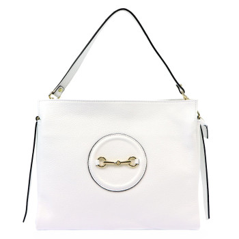 Kožená kabelka Luka biela KZ47872