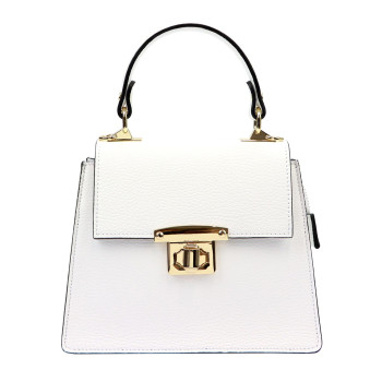 Kožená kabelka Luka biela KZ48342