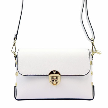 Kožená kabelka Luka biela KZ48350