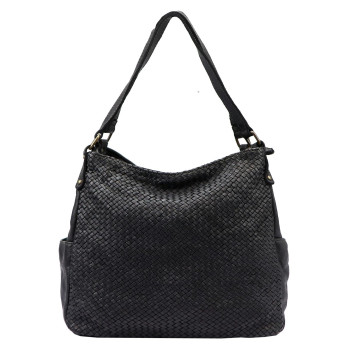 Kožená kabelka VS čierna KZ48890