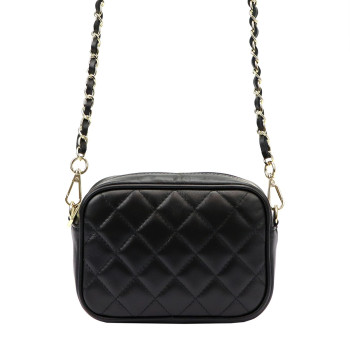 Kožená kabelka Luka čierna KZ49045