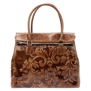 Kožená kabelka Luka hnedá KZ49482