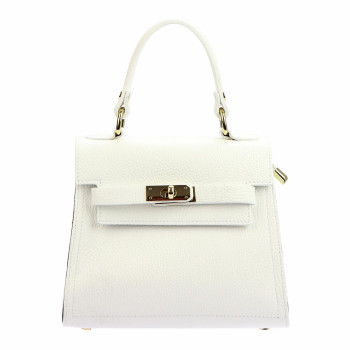 Kožená kabelka Luka biela KZ42803