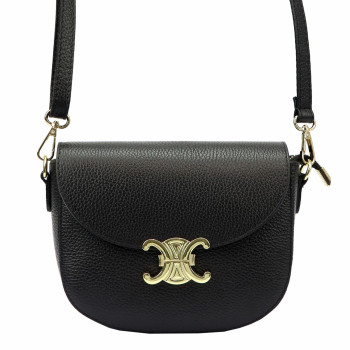 Kožená kabelka Luka čierna KZ49491