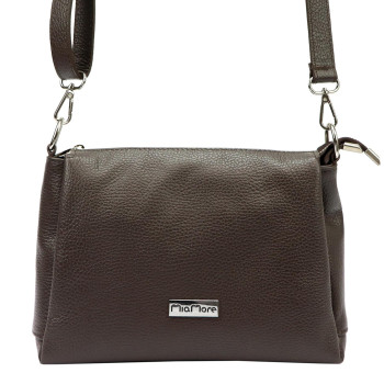 Kožená kabelka MiaMore hnedá KZ48901