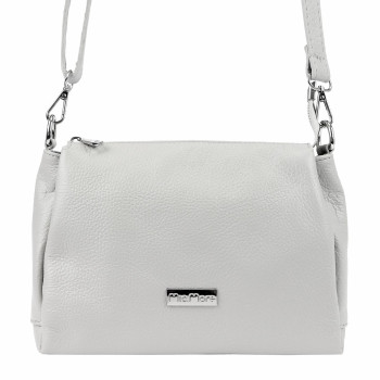 Kožená kabelka MiaMore sivá KZ50163