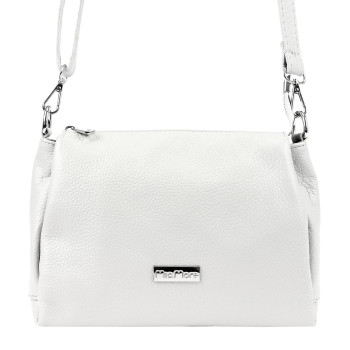 Kožená kabelka MiaMore biela KZ50164