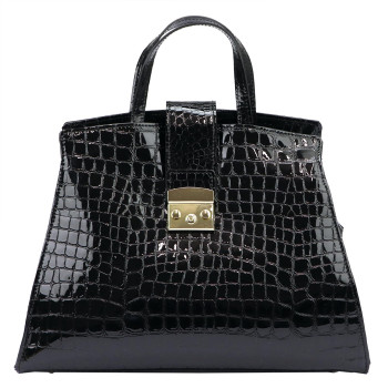 Kožená kabelka Luka čierna KZ50352