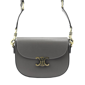 Kožená kabelka Luka sivá KZ50400