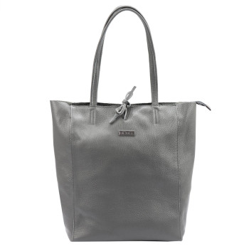 Kožená kabelka MiaMore sivá KZ42861