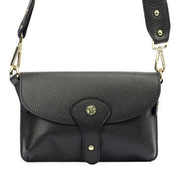 Kožená kabelka Gregorio čierna KZ50710