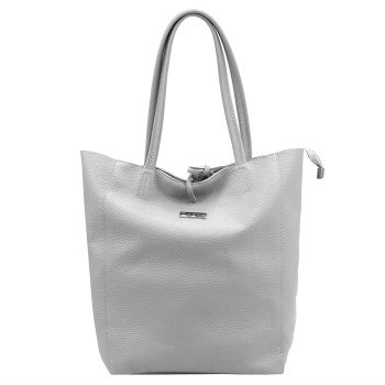 Kožená kabelka MiaMore sivá KZ48631