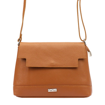 Kožená kabelka MiaMore hnedá KZ50726