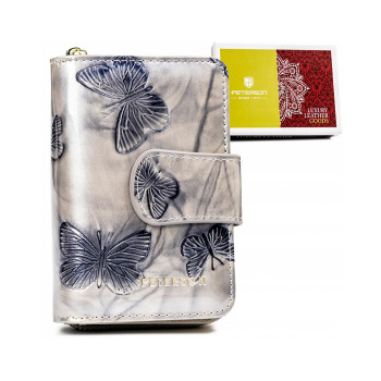 Dámska kožená peňaženka Peterson strieborná KZ50795