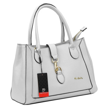 Kožená kabelka Pierre Cardin sivá KZ50870