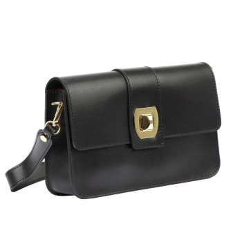 Kožená kabelka Pierre Cardin čierna KZ50864