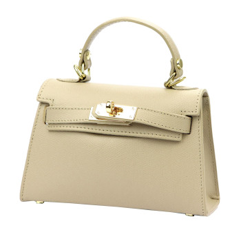 Kožená kabelka Luka béžová KZ51801