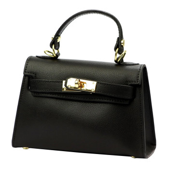 Kožená kabelka Luka čierna KZ51803