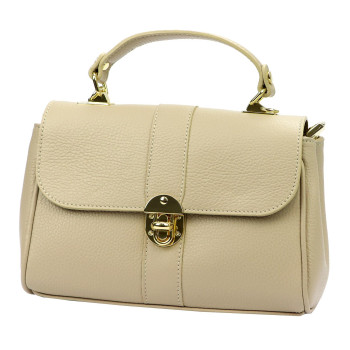 Kožená kabelka Luka béžová KZ51813