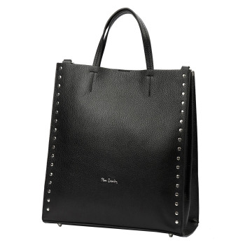 Kožená kabelka Pierre Cardin čierna KZ51678
