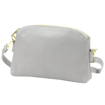 Kožená kabelka Luka sivá KZ52758