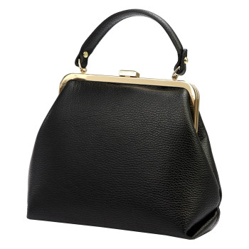 Kožená kabelka Luka čierna KZ53307