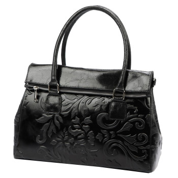 Kožená kabelka Luka čierna KZ53330