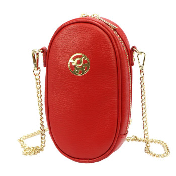 Kožená kabelka Gregorio červená KZ53866