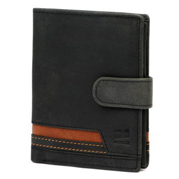 Pánska kožená peňaženka Nordee čierna KZ54408