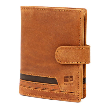Pánska kožená peňaženka Nordee hnědá KZ54410