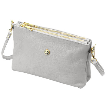 Kožená kabelka Gregorio sivá KZ54802