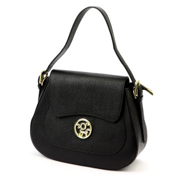 Kožená kabelka Gregorio čierna KZ54948