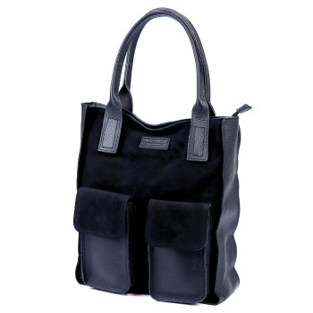 Kožená kabelka Angelo modrá KZ55115