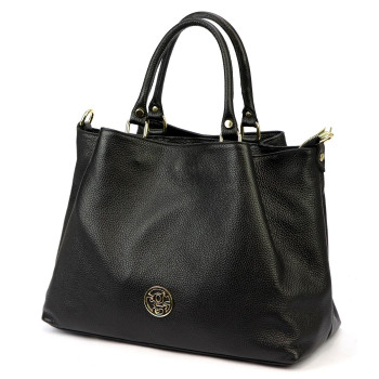 Kožená kabelka Gregorio čierna KZ55137