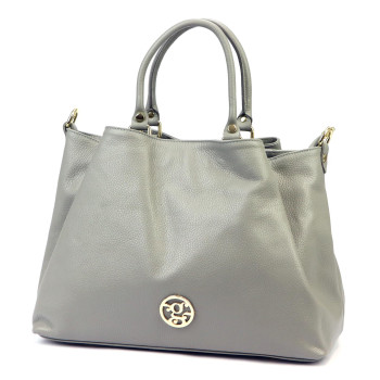 Kožená kabelka Gregorio sivá KZ55118