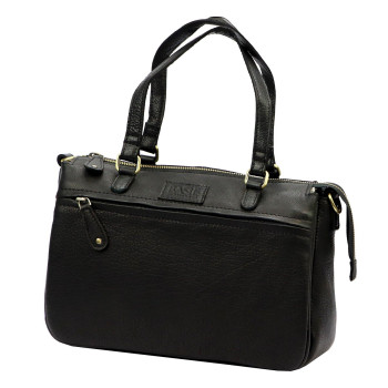 Kožená kabelka Antonio Basile čierna KZ55810