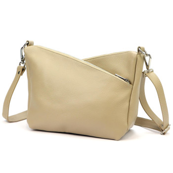 Kožená kabelka Luka béžová KZ55875