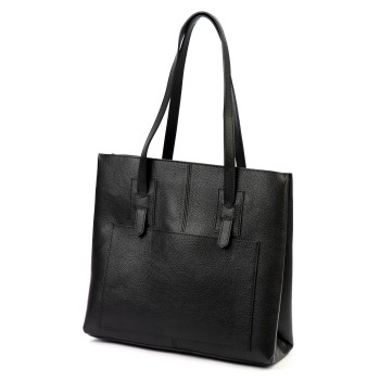 Kožená kabelka Luka čierna KZ55916