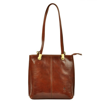 Kožená kabelka Florence hnedá KZ37192