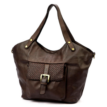 Kožená kabelka VS hnedá KZ56033