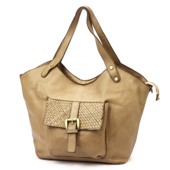 Kožená kabelka VS taupe KZ56034