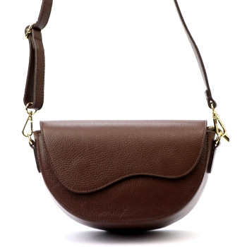 Kožená kabelka Luka hnedá KZ56053